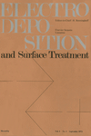 Go to journal home page - Electrodeposition and Surface Treatment